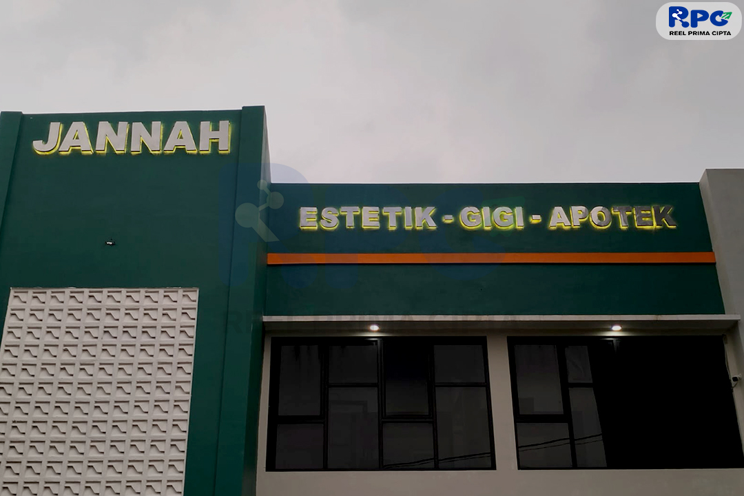 Steinless Huruf Timbul No Led